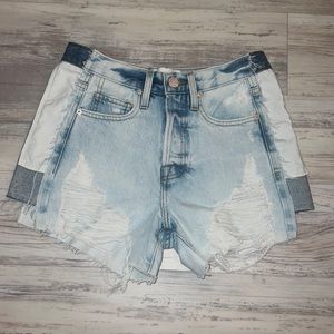 Frame Denim high rise vintage denim shorts